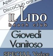 GIOVEDI VANITOSO – LIDO BEACH CLUB – GIOVEDI 21 GIUGNO