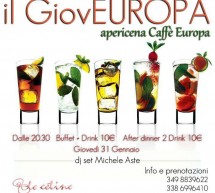 <!--:it-->GIOVEUROPA – APERICENA – CAFFE’ EUROPA – CAGLIARI – GIOVEDI 31 GENNAIO<!--:--><!--:en-->GIOVEUROPA – APERIDINNER – CAFFE’ EUROPA – CAGLIARI -THURSDAY JANUARY 31<!--:-->
