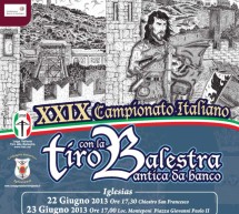<!--:it-->29° CAMPIONATO ITALIANO TIRO CON LA BALESTRA – IGLESIAS- 22-23 GIUGNO<!--:--><!--:en-->29th ITALIAN TOURNAMENT CROSSBOW SHOOTING – IGLESIAS- JUNE 22th to 23th<!--:-->