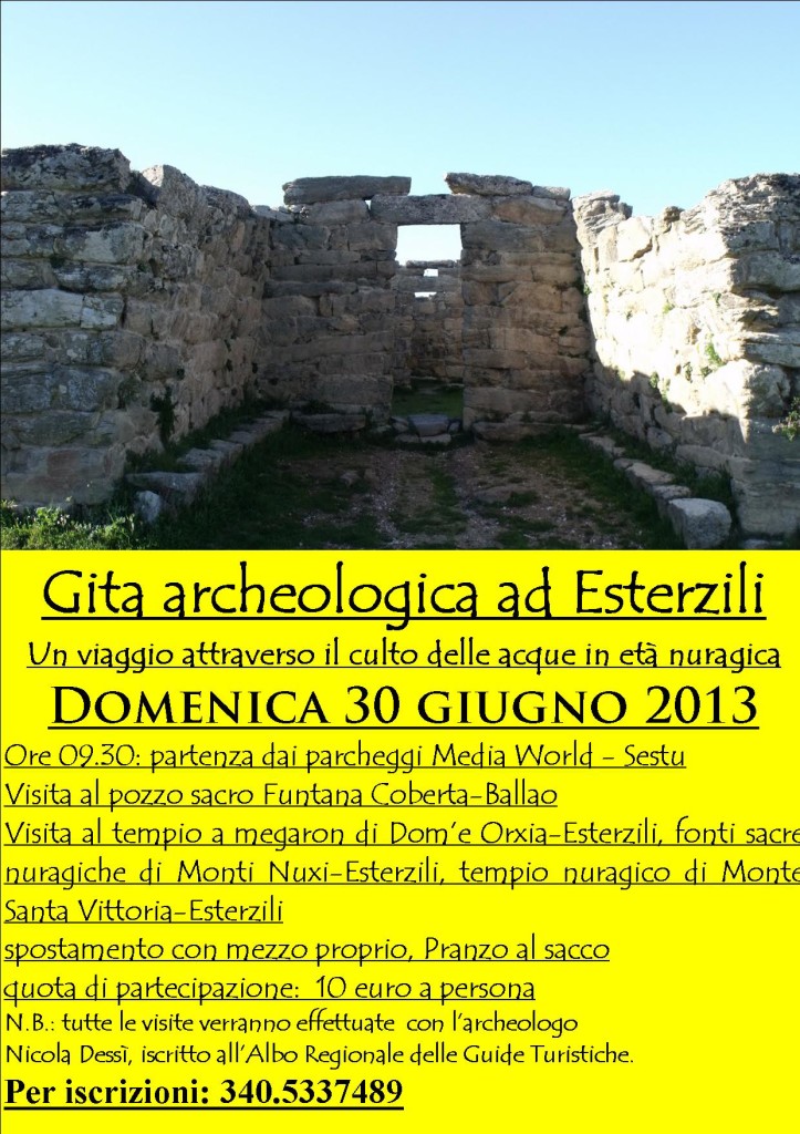 Locandina gita archeologica esterzili