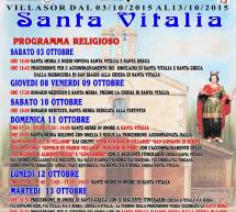 FESTEGGIAMENTI IN ONORE DI SANTA VITALIA – VILLASOR- 3-13 OTTOBRE 2015