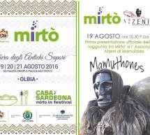 MIRTO’ – FIERA DEGLI ANTICHI SAPORI – OLBIA – 19-20-21 AGOSTO 2016