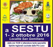 11° FESTIVAL DELLE PRO LOCO – SESTU – 1-2 OTTOBRE 2016